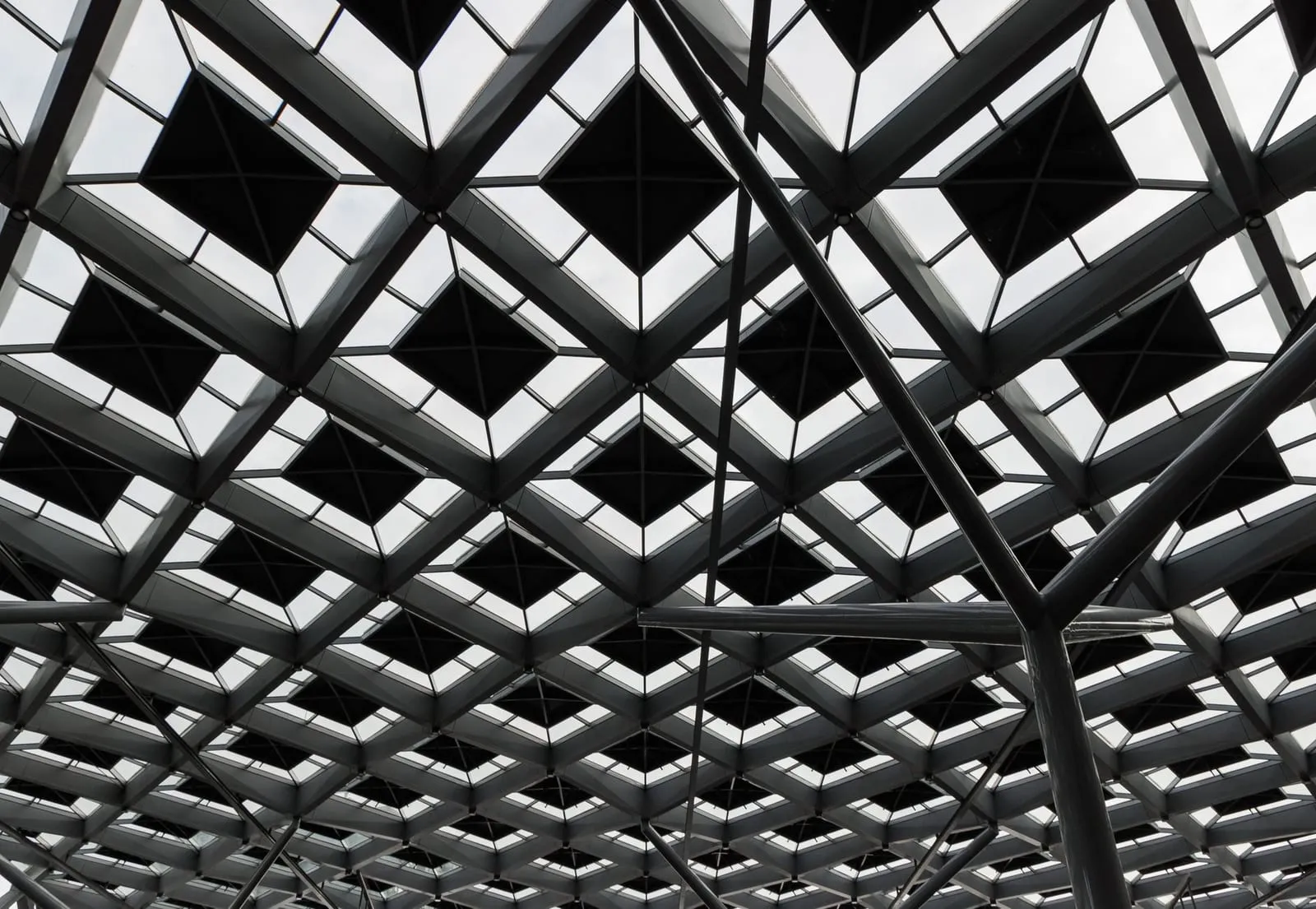 Geometría del techo de un edificio moderno